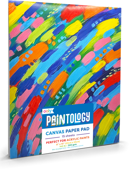 Quarter angle of Front of OOLY Paintology Canvas Paper Pad