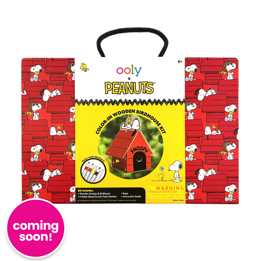 OOLY x Peanuts: Color-in' Wooden Birdhouse Kit