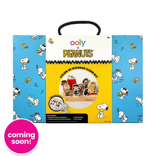 OOLY x Peanuts: Color-in' Wooden Scene Kit