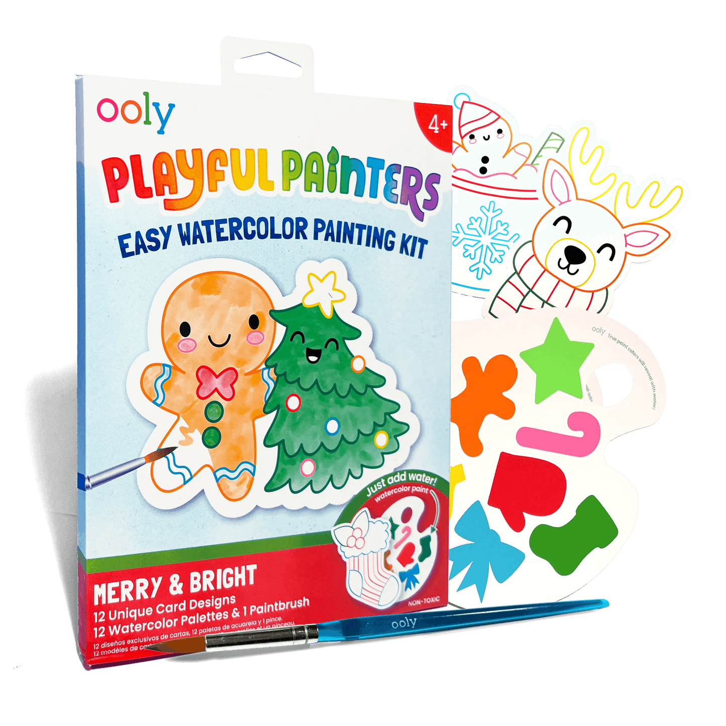 Playful Painters: Easy Watercolor Painting Kit - Merry & Bright