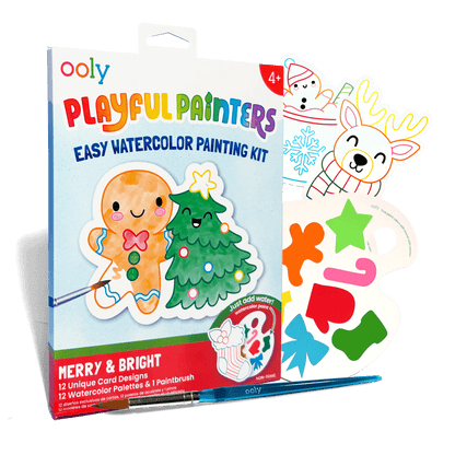 Playful Painters: Easy Watercolor Painting Kit - Merry & Bright