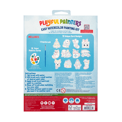Playful Painters: Easy Watercolor Painting Kit - Merry & Bright
