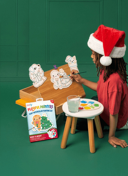 Playful Painters: Easy Watercolor Painting Kit - Merry & Bright