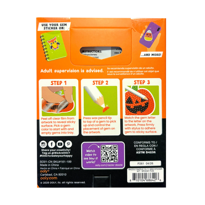 Mini Razzle Dazzle: D.I.Y. Gem Sticker Kit - Spooky Fun