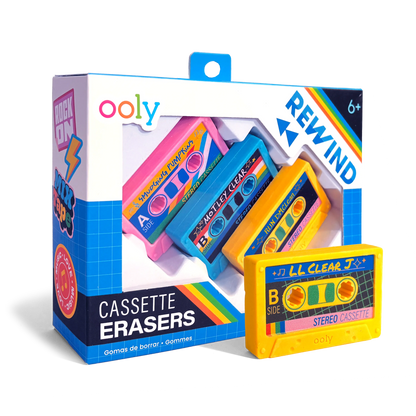 Rewind: Cassette Erasers (Set of 3)
