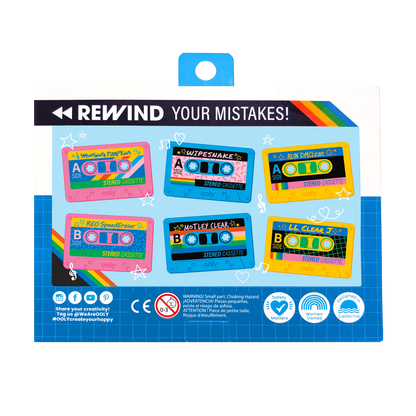 Rewind: Cassette Erasers (Set of 3)