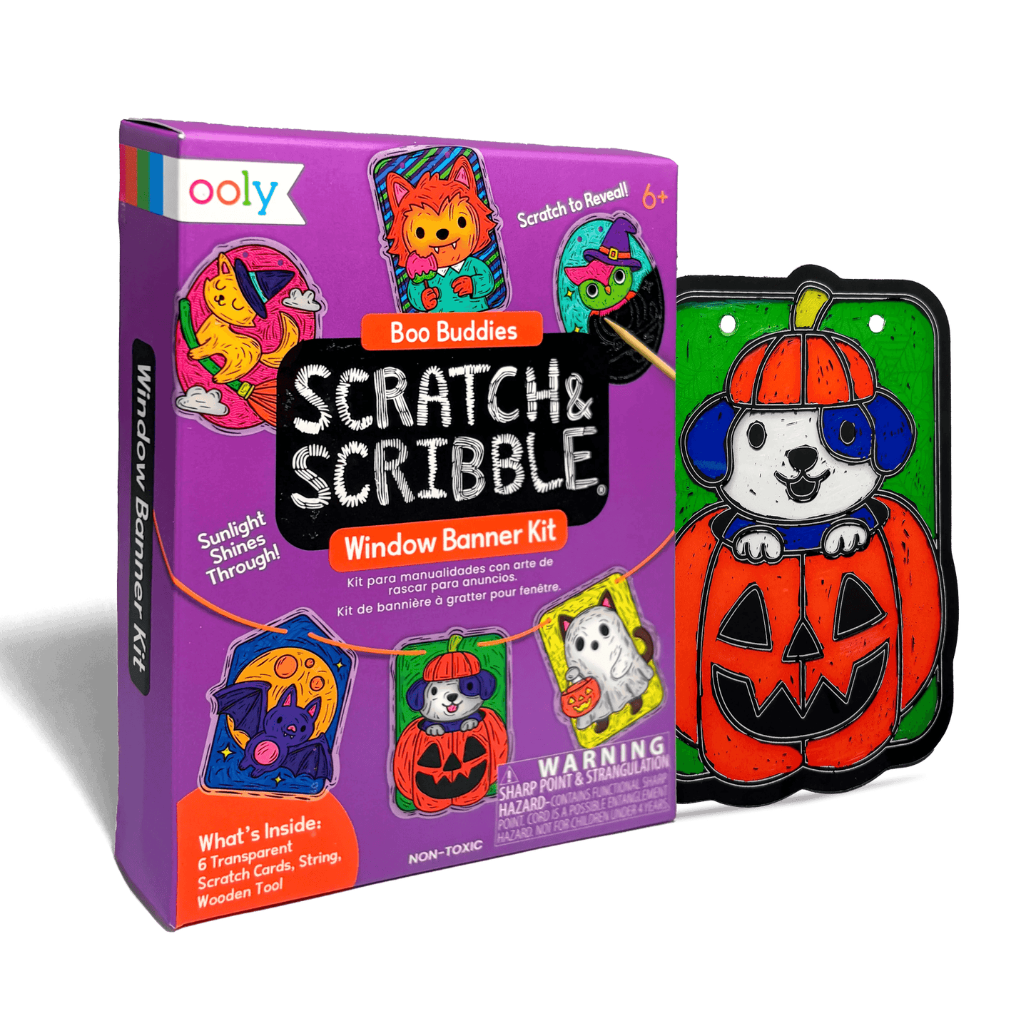 Mini Scratch & Scribble: Window Banner Kit - Boo Buddies