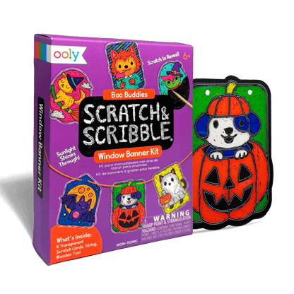 Mini Scratch & Scribble: Window Banner Kit - Boo Buddies