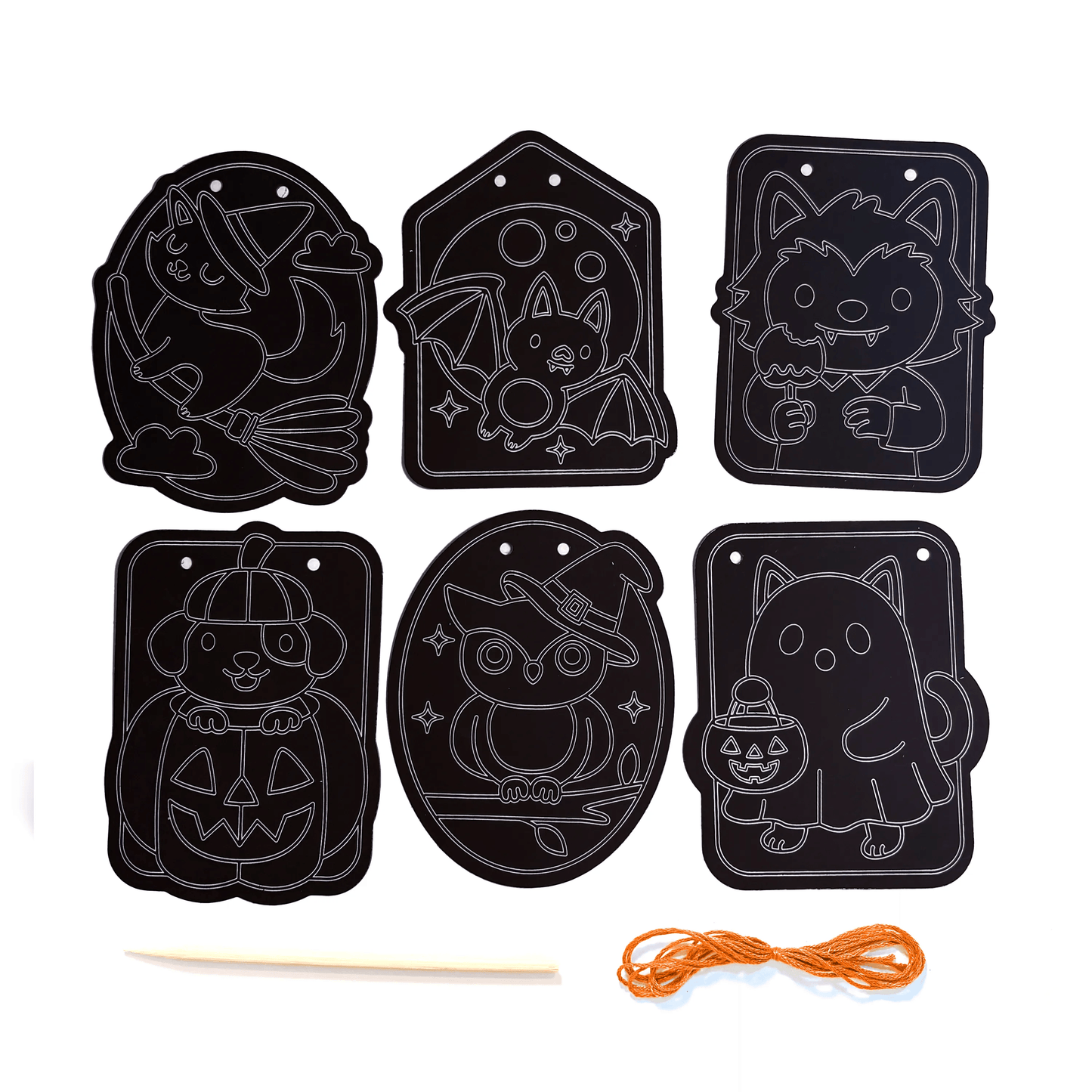Mini Scratch & Scribble: Window Banner Kit - Boo Buddies