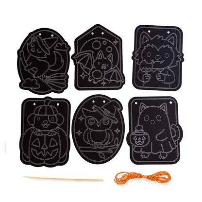Mini Scratch & Scribble: Window Banner Kit - Boo Buddies