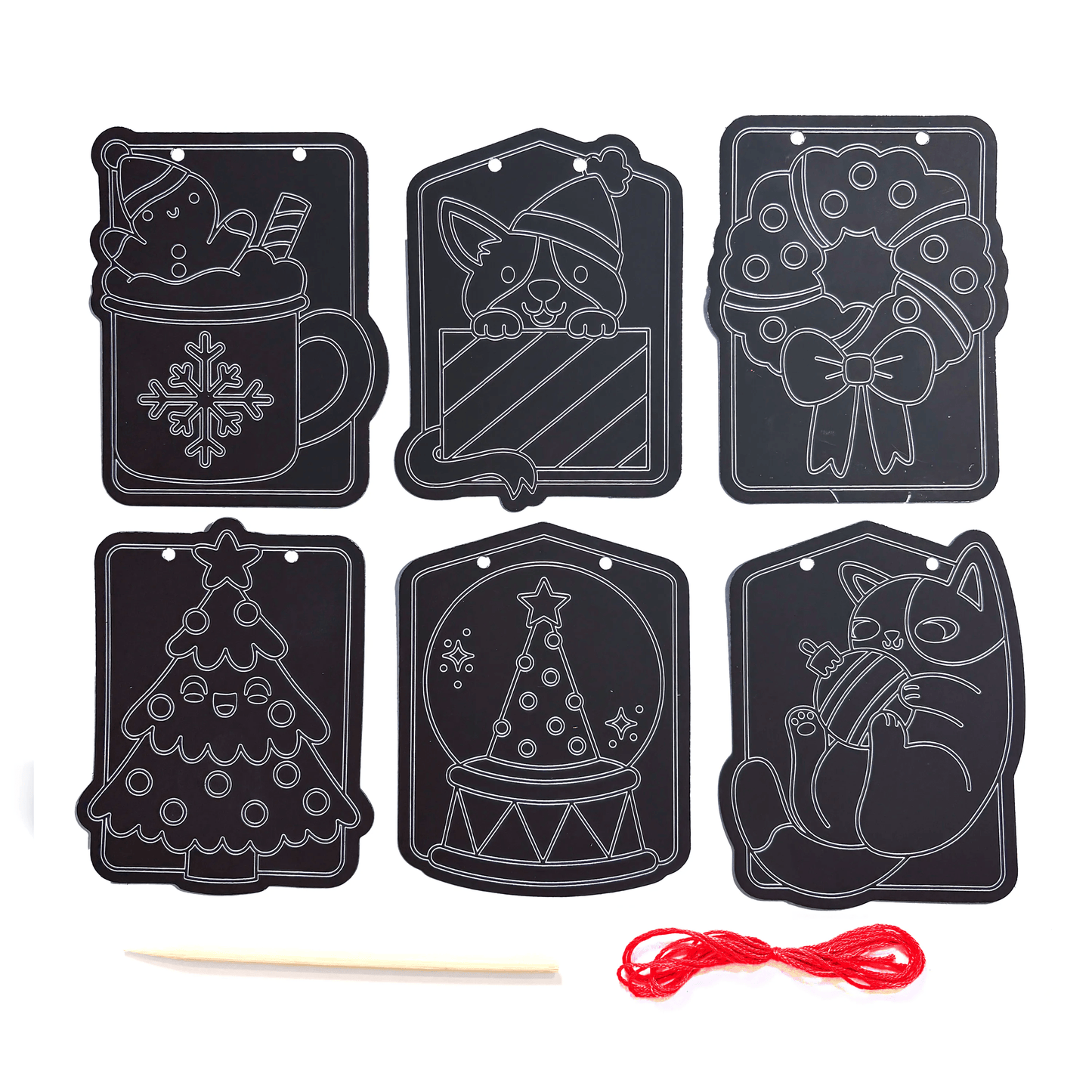 Mini Scratch & Scribble: Window Banner Kit - Festive Friends