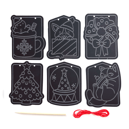 Mini Scratch & Scribble: Window Banner Kit - Festive Friends