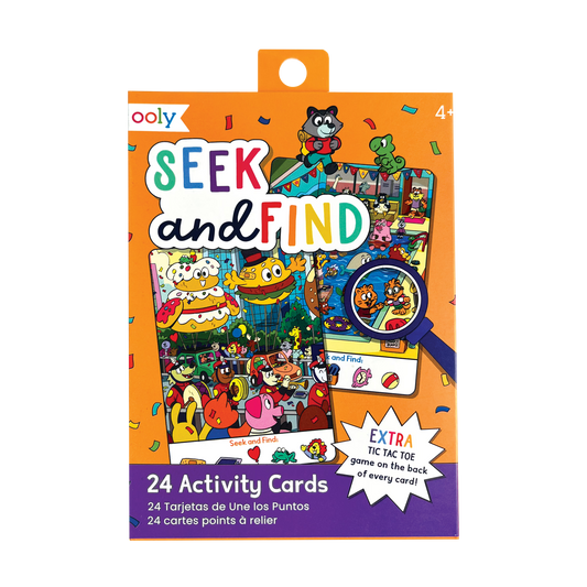 OOLY Seek and Find Paper Games activity card set front of packaging