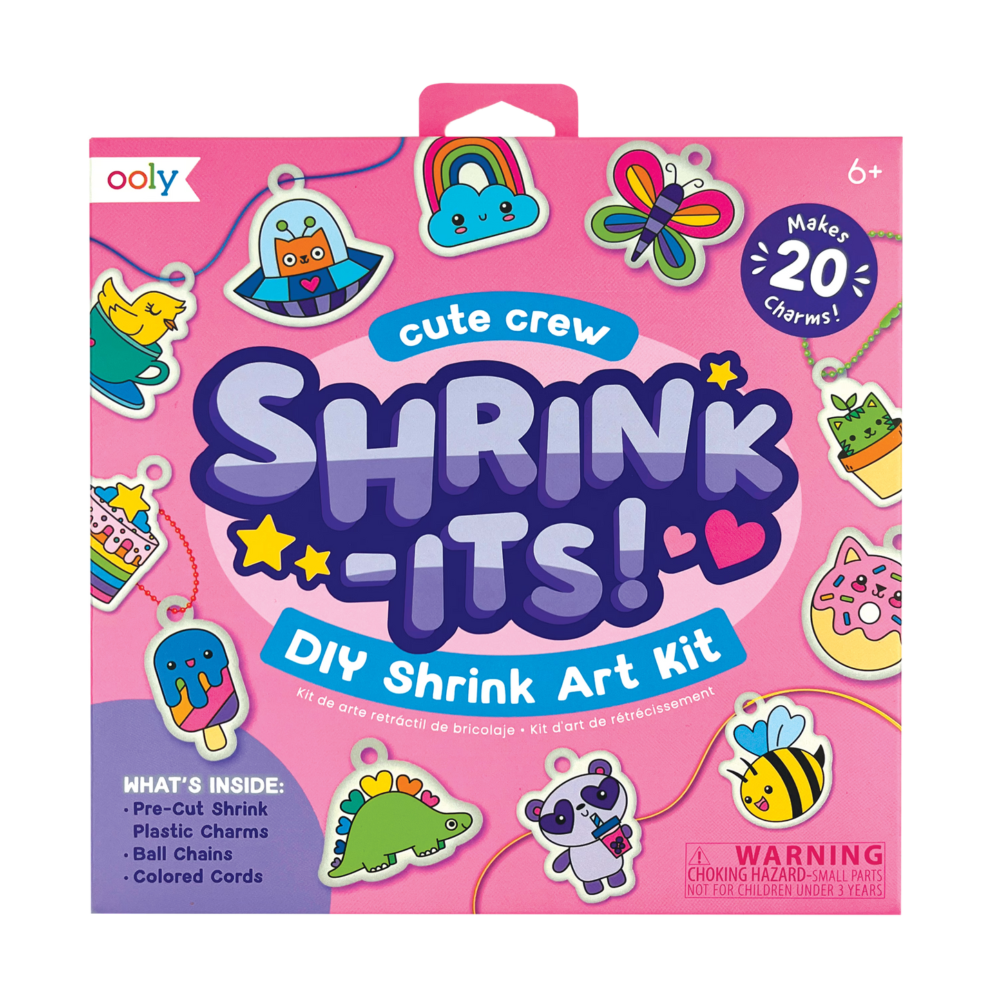 OOLY Shrink-its! DIY Shrink Art Kit - Cute Crew front of packaging