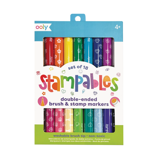 Stampables Double-Ended Stamp & Brush Markers front of packaging