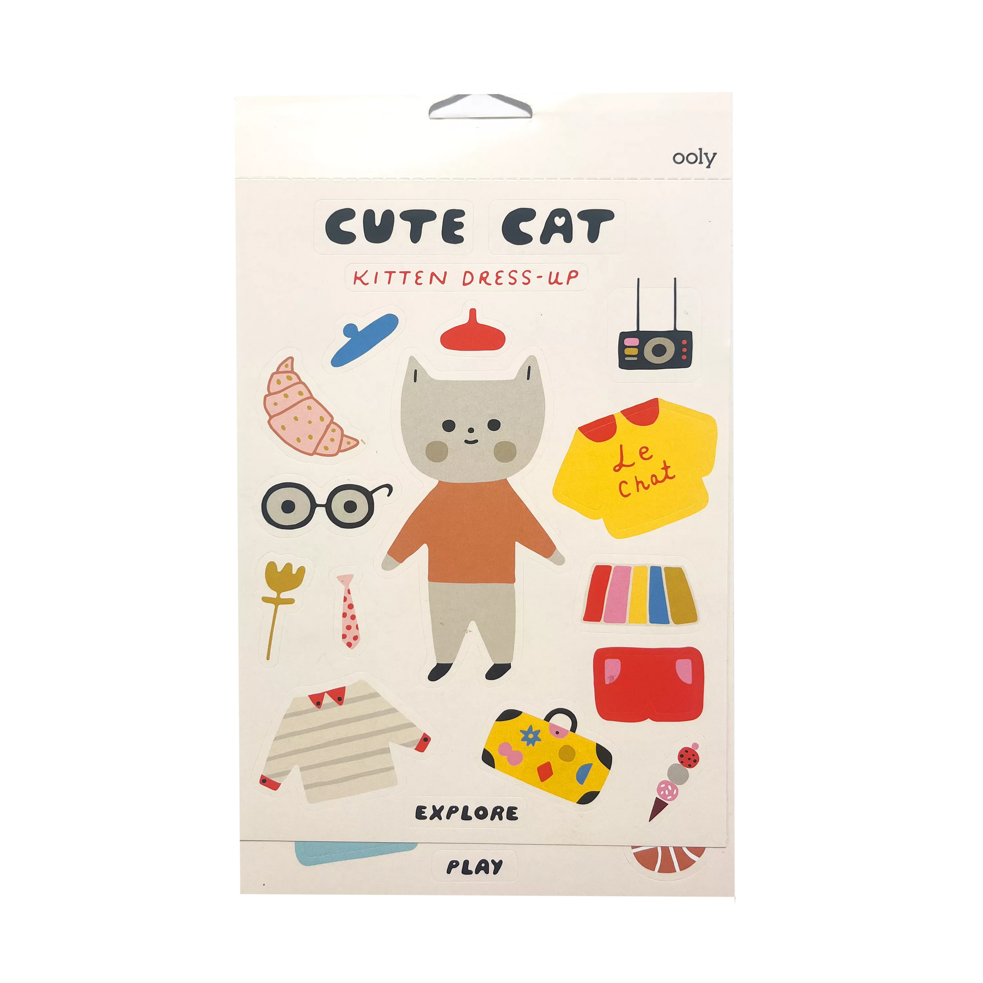 OOLY Stickiville Suzy Ultman Sticker Book Dress Up Cats sticker sheet 1