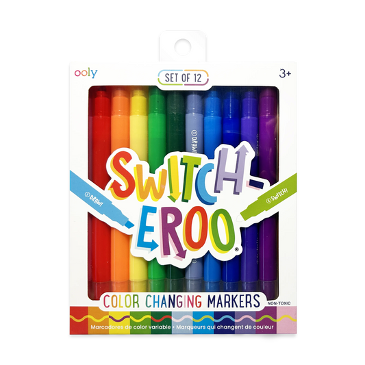 Front of packaging of OOLY Switch-Eroo color changing markers