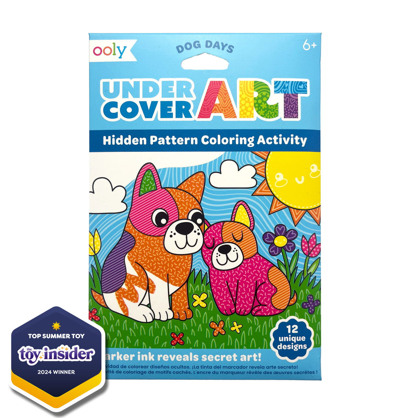 Undercover Art: Hidden Pattern Coloring Activity - Dog Days (12 PC Set)
