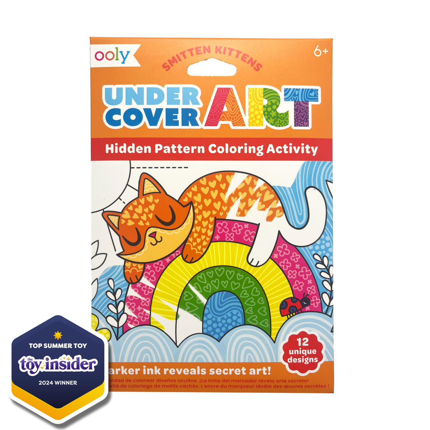 Undercover Art: Hidden Pattern Coloring Activity - Smitten Kittens (12 PC Set)