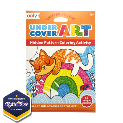 Undercover Art: Hidden Pattern Coloring Activity - Smitten Kittens (12 PC Set)