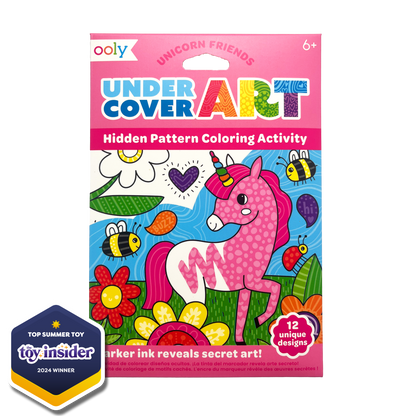 Undercover Art: Hidden Pattern Coloring Activity - Unicorn Friends (12 PC Set)