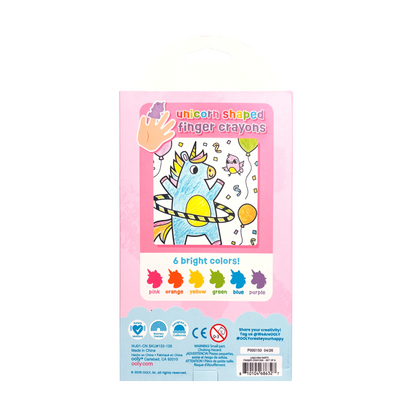 Unicorn Party: Finger Crayons (Set of 6)