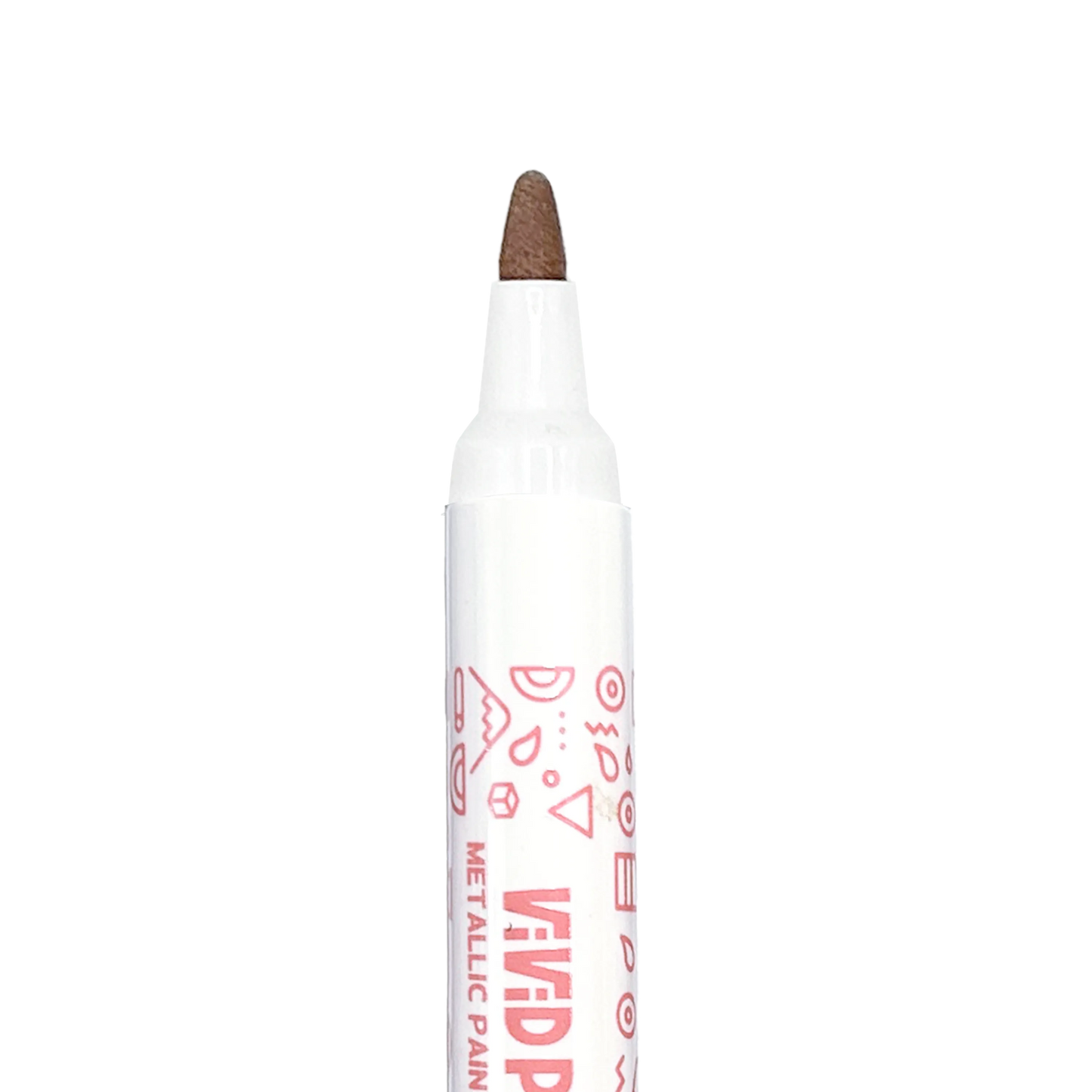 Close up of OOLY Vivid Pop! Water Based Paint Markers - Metallic