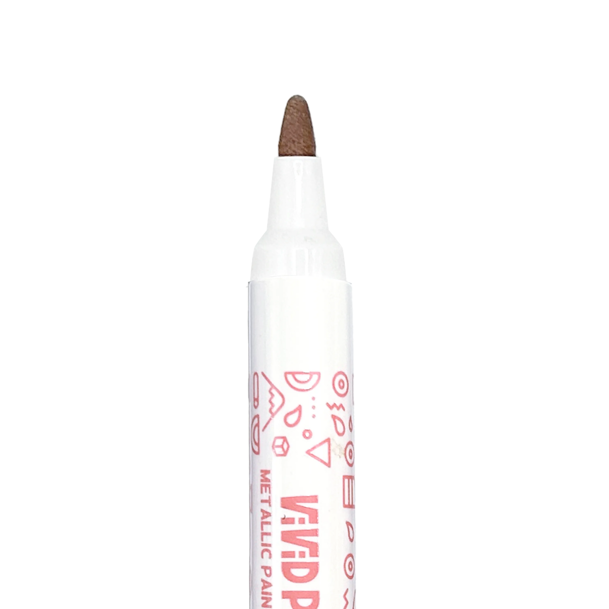 Close up of OOLY Vivid Pop! Water Based Paint Markers - Metallic