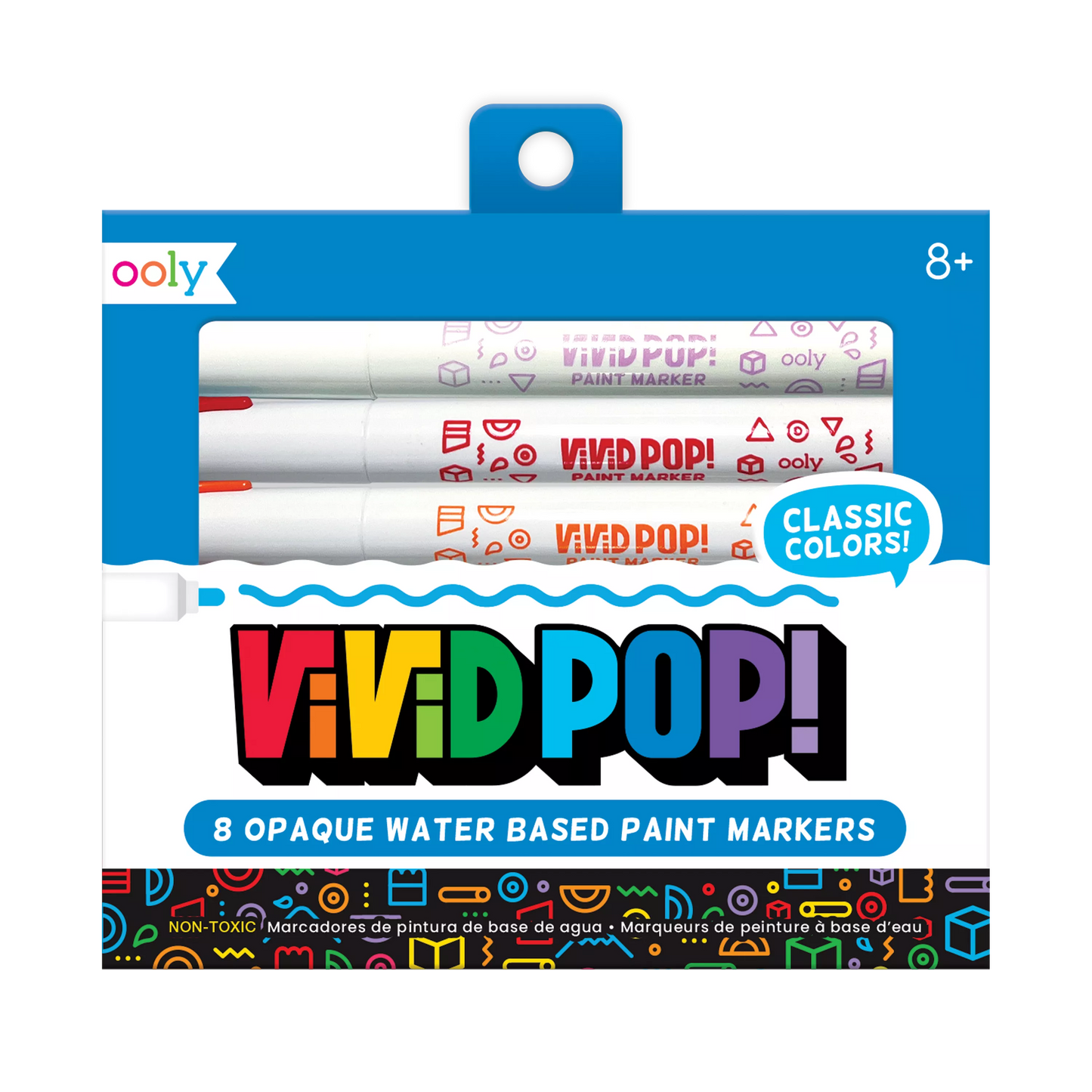 OOLY Vivid Pop! Water Based paint markers in packaging