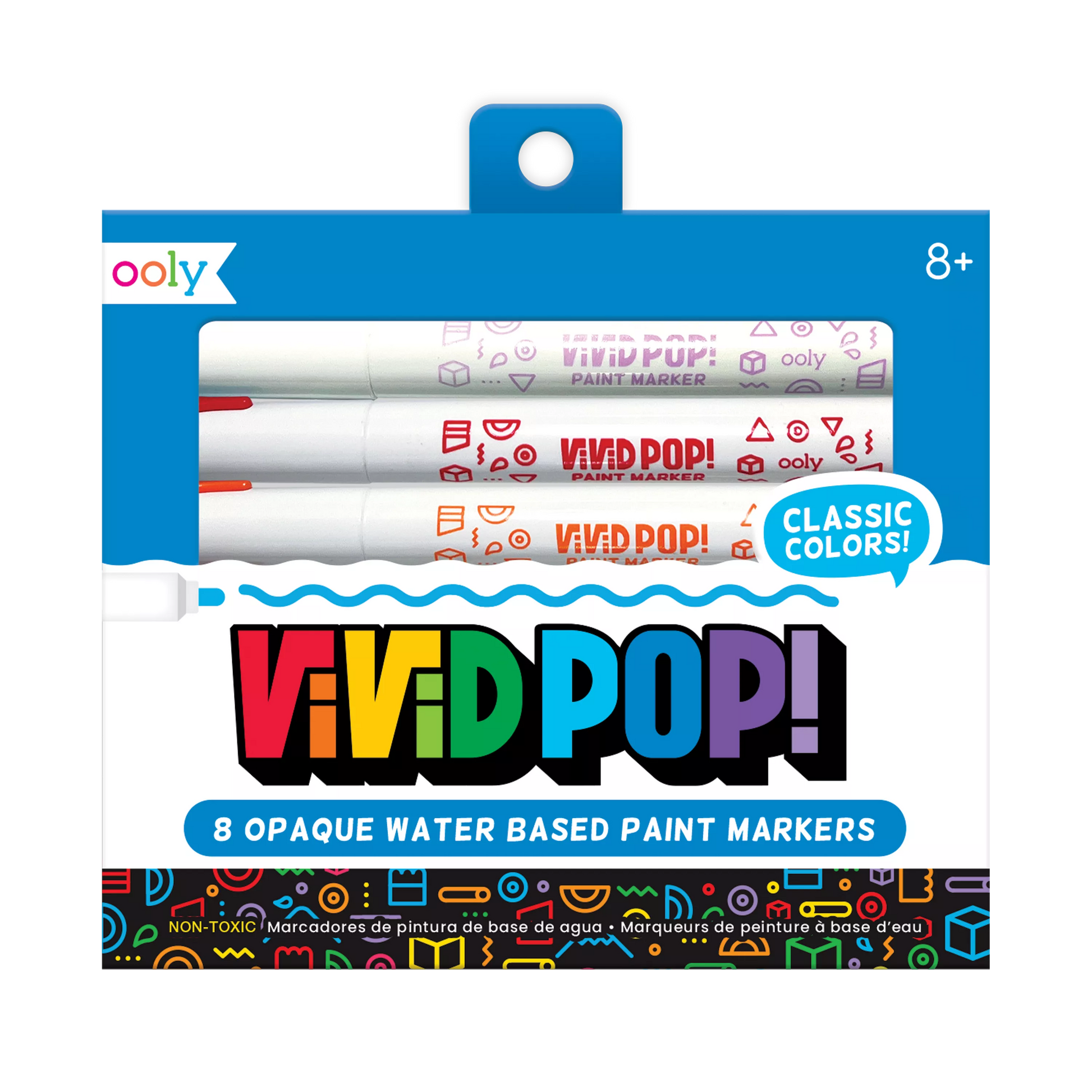 OOLY Vivid Pop! Water Based paint markers in packaging