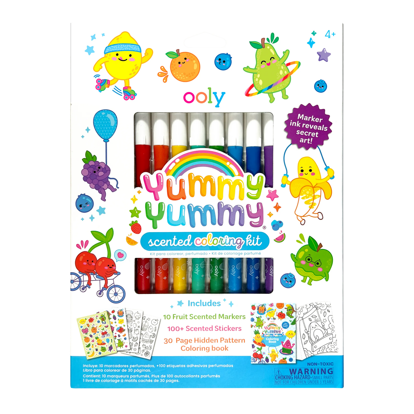 Front of package of OOLY Yummy Yummy Scented Coloring Kit - Markers Stickers Coloring Book