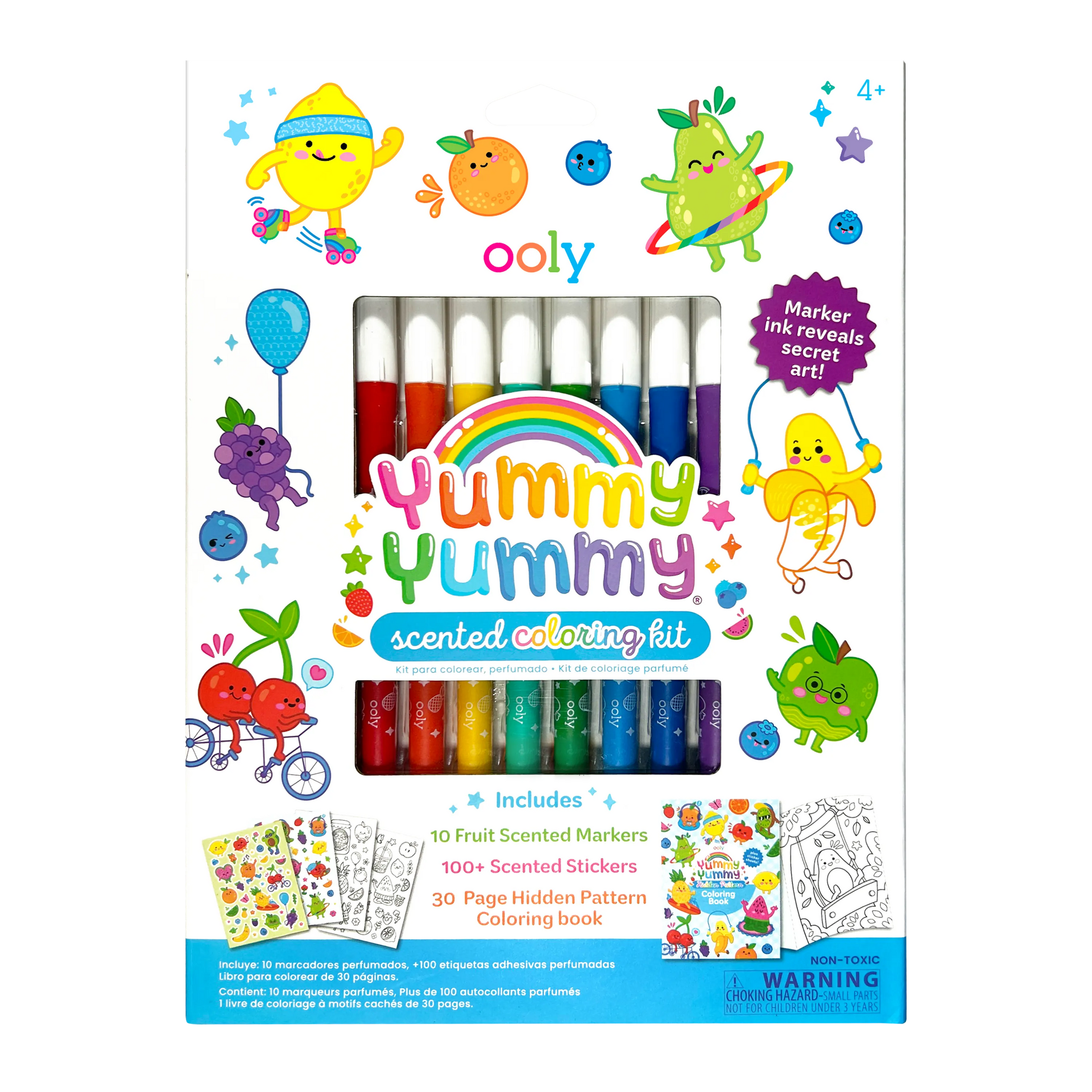 Front of package of OOLY Yummy Yummy Scented Coloring Kit - Markers Stickers Coloring Book