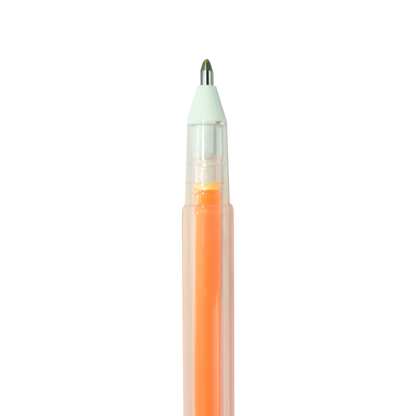 Close up of orange OOLY Yummy Yummy Neon Scented Gel Pen tip