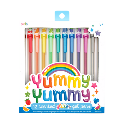 OOLY Yummy Yummy Scented Glitter Gel Pens front of packaging