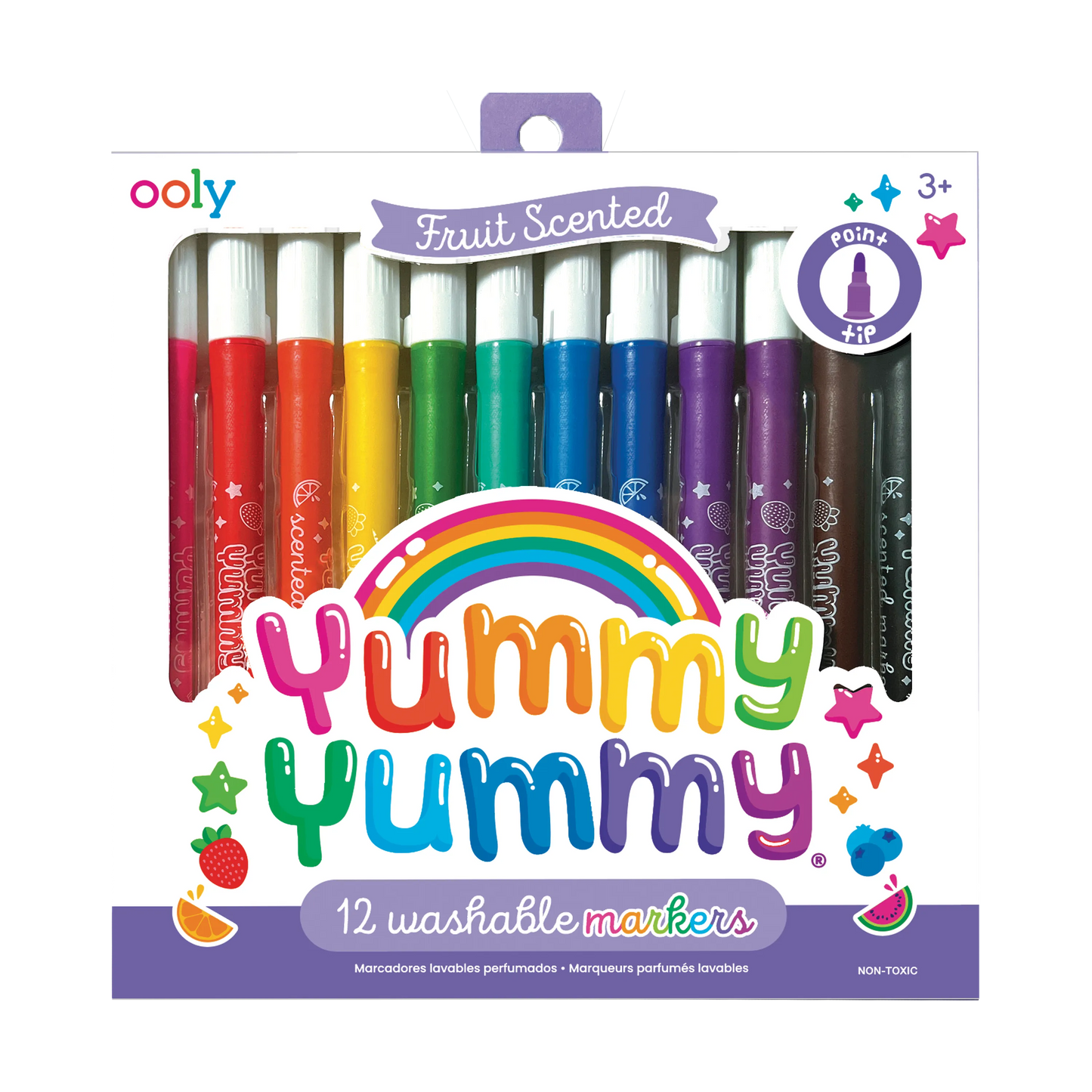 Yummy Yummy: Fruit Scented Markers (Set of 12)