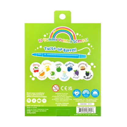 OOLY Yummy Yummy Scented Twist-Up Crayons packaging back