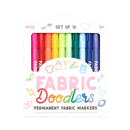 Fabric Doodlers: Permanent Fabric Markers (Set of 12)